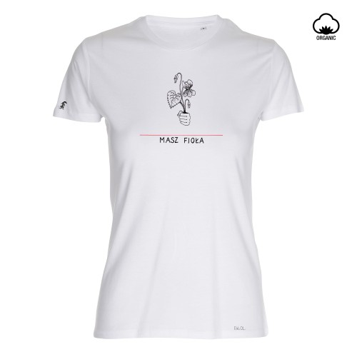 T-shirt-damski-biały-taliowany-Masz-fioła.jpg